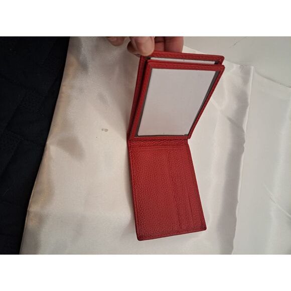 Holiday Sale! Red Minimalist Alligator Leather Slim Unisex Card-Cash Wallet - Picture 7 of 7
